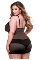 Baci 2-Piece Chemise and Panty Set Black Queen Size