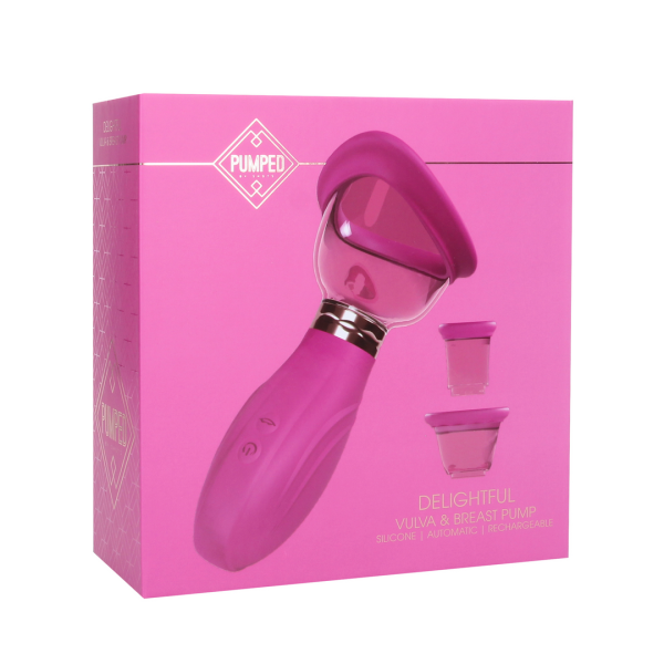Delightful Rechargeable Vulva and Breast Pump Pink