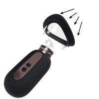 Dazzling Rechargeable Vulva and Breast Pump Black