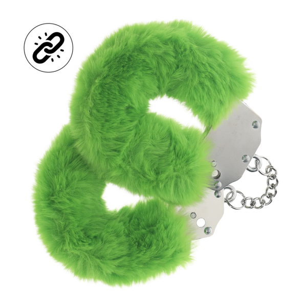 Ouch! Sturdy Fluffy Handcuffs Green