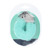 Ouch! Sturdy Fluffy Handcuffs In Light Green