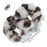 Ouch! Sturdy Fuzzy Handcuffs Winter Leopard