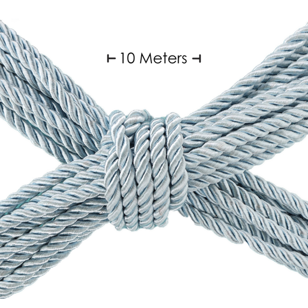 Ouch! Polyester Bondage Rope 10 m Light Blue