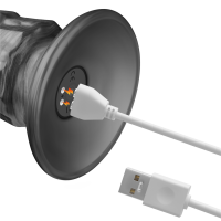 LoveToy Vibrax slider vibrator with suction cup grey 36.8 cm Ø 5.3 cm