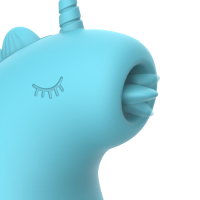 ER Snowflake Unicorn Massager with Licking Tongue Blue