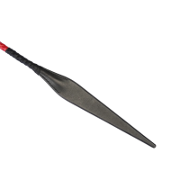 RISE Pulse Devil’s Tongue Peitsche Leder Rot Schwarz