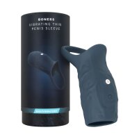 Boners vibrating penis sleeve blue 12.8 cm
