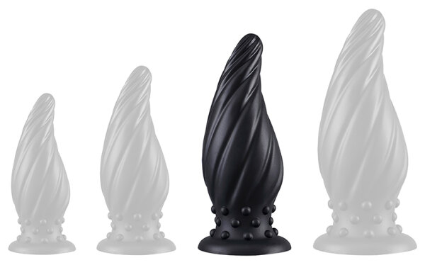 DarkSil Plug Spiral Pik L 18.5 x 7.2 cm Black