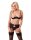Amorable by Rimba - 1/2 Cup Bra with G-string, Suspenders and Stockings Schwarz S - L