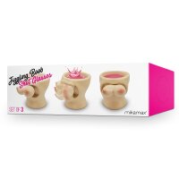 3er-Set Busen-Shotgläser Wackelspaß beim Trinken