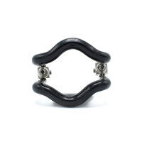 Kiotos Stahl Jaw Lock mit elastischer Beschichtung Schwarz Silber