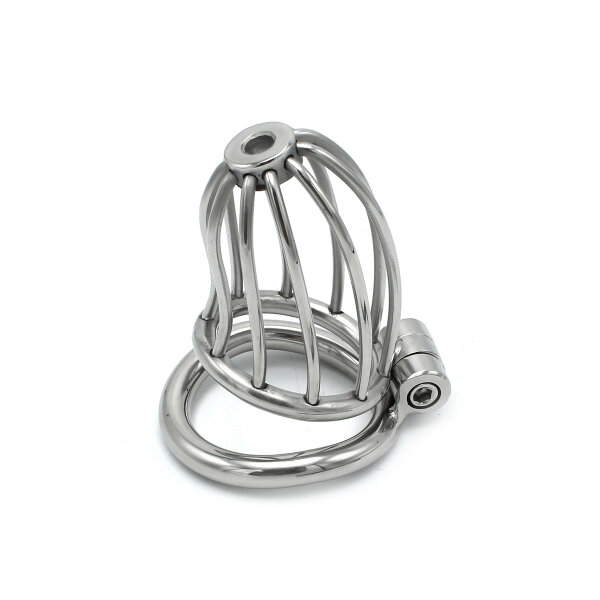 Kiotos Chastity Cage with Lock Silver Ø 4.5 cm
