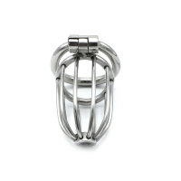 Kiotos Chastity Cage with Lock Silver Ø 4.5 cm
