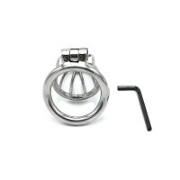Kiotos Chastity Cage with Lock Silver Ø 4.5 cm