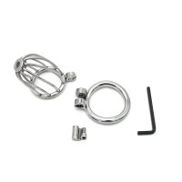 Kiotos Chastity Cage with Lock Silver Ø 4.5 cm