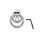 Kiotos Chastity Cage with Lock Silver Ø 4.5 cm
