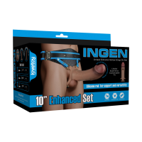 LoveToy Ingen Strap-On with Hollow Dildo Beige 25.5 cm...