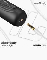 IY Egor Trusting & Rotating Masturbator, App-Gesteuert Schwarz