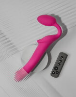 Strap-On-Me flexible strap-on vibrator with remote control pink 18 cm
