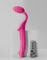 Strap-On-Me flexible strap-on vibrator with remote control pink 20 cm