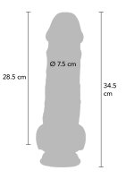 TOYJOY Deluxe Dual Density Dicker Dildo 34.5 cm ø 7,5 cm Beige