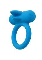 CalExotics Double Trouble Wiederaufladbarer Penisring mit Vibration Blau Ø 3,8 cm
