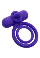 CalExotics Dual Climaxer Wiederaufladbarer Penisring mit Klitorisstimulation Lila Ø 3,3 cm