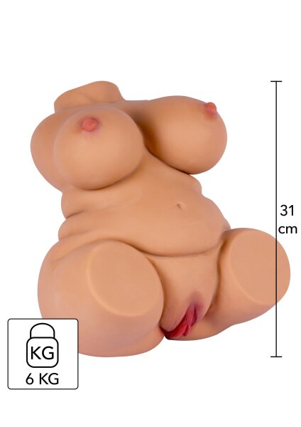 Hidden Desire Fat Fuck Queen Masturbator 6 kg 31 cm Braun