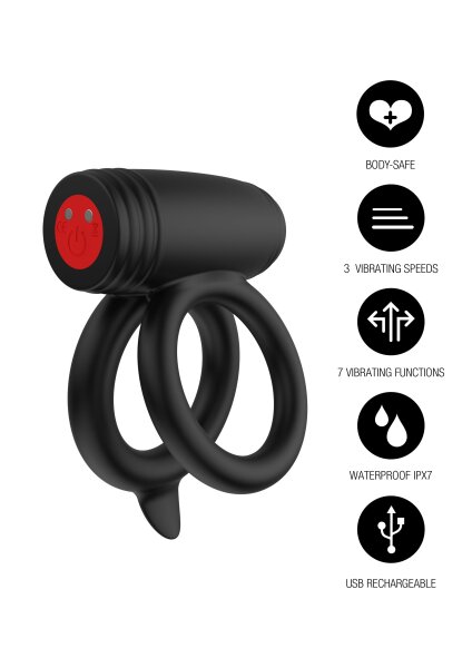 Hidden Desire Elite Power Twin C-Ring Black