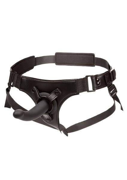 CalExotics Jock Strap-On mit Silikondildo Schwarz 15,3 cm Ø  3,8 cm Taille 165 cm