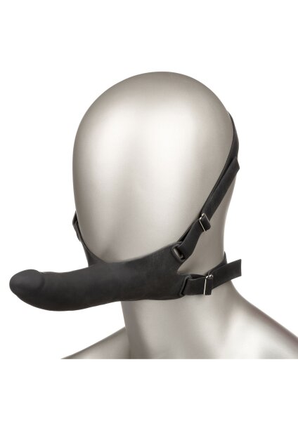 CalExotics Silikon Strap-on Dildo mit Kopfband Schwarz 14 cm