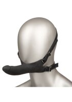 CalExotics Silikon Strap-on Dildo mit Kopfband Schwarz 14 cm
