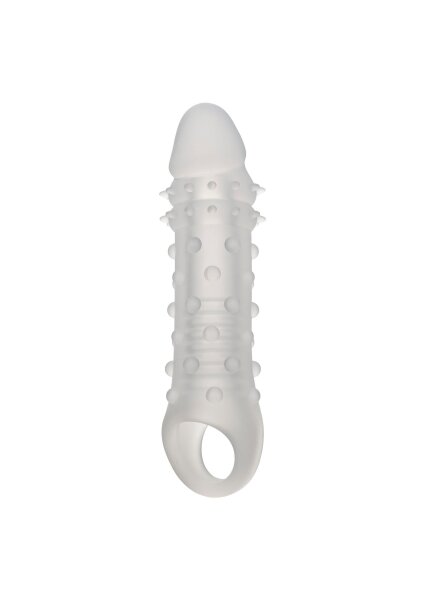 CalExotics Liquid Silicone Adonis Penishülle mit Verlängerung Transparent Ø 3,25 cm