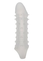 CalExotics Liquid Silicone Adonis Penishülle mit Verlängerung Transparent Ø 3,25 cm