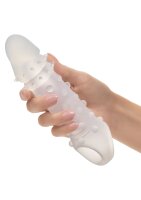 CalExotics Liquid Silicone Adonis Penishülle mit Verlängerung Transparent Ø 3,25 cm
