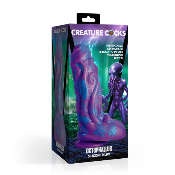 XR Brands Octophallus Silicone Dildo Purple/Blue 17,8 cm