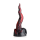 XR Brands Dragon Tongue Silicone Dildo Red/Black