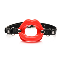 XR Brands Juicy Lips Silicone Open Mouth Gag Red