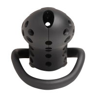XR Brands Lock Down Chastity Cage Black