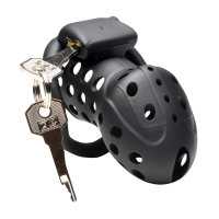XR Brands Lock Down Chastity Cage Black