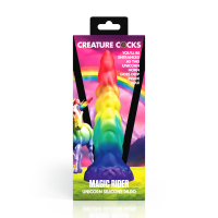 XR Brands Magic Rider Unicorn Silicone Dildo Rainbow 17,3 cm