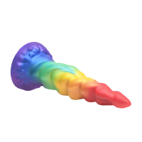 XR Brands Magic Rider Unicorn Silicone Dildo Rainbow 17,3 cm