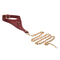 XR Brands Captivate Collar with Body Chain Red/Golden