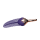 XR Brands The Tickler Vibrating Silicone Feather Tickler Purple/Golden