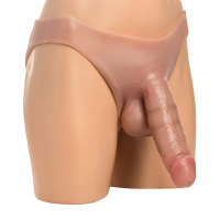 XR Brands Stealth Hollow Silicone Strap-On Harness - 8" / 20 cm