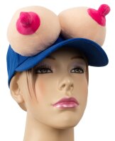 Mad Party Games Baseball Cap Boobs Blue