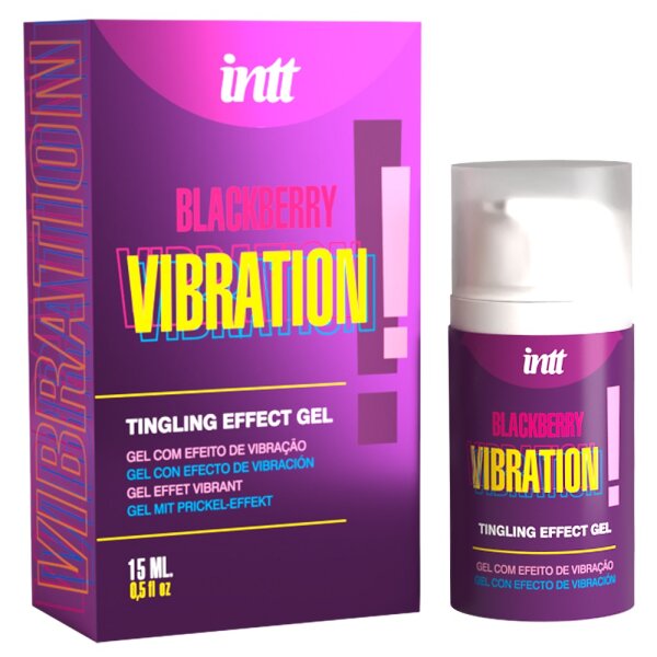 intt Vibration Blackberry! Stimulierendes Gel mit Brombeer-Geschmack 15 ml