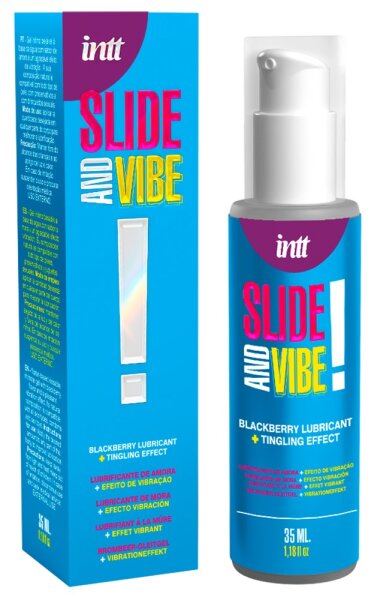intt Slide and Vibe! Water-Based Gel with Blackberry Flavor 35 ml