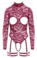 Abierta Fina Body open cup red L