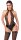 Noir Body im Wetlook mit Cut-Out und Glitzer Schwarz M